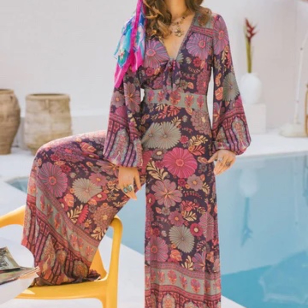 Nine Lives Bazaar  Florence jumpsuit - Indigo Child